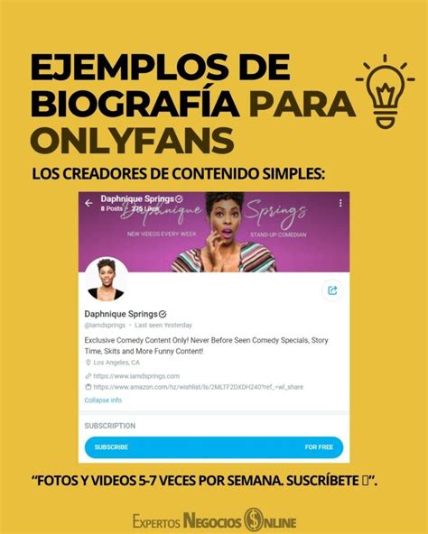 que poner en la biografía de onlyfans|Ideas de Biografía de OnlyFans. Muchos principiantes。